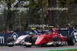 Alexander Smolyar (RUS) MP Motorsport and David Schumacher (GER) Charouz Racing System. 22.03.2022. FIA Formula 3 Championship, Rd 2, Imola, Italy, Friday.