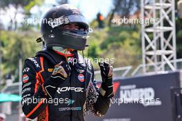 Race winner Franco Colapinto (ARG) Van Amersfoort Racing celebrates in parc ferme. 23.04.2022. FIA Formula 3 Championship, Rd 2, Sprint Race, Imola, Italy, Saturday.