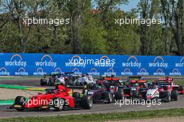 Alexander Smolyar (RUS) MP Motorsport at the start of the race. 23.04.2022. FIA Formula 3 Championship, Rd 2, Sprint Race, Imola, Italy, Saturday.
