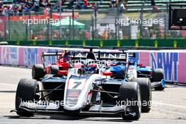 Second placed Victor Martins (FRA) ART in parc ferme. 23.04.2022. FIA Formula 3 Championship, Rd 2, Sprint Race, Imola, Italy, Saturday.