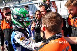 Caio Collet (BRA) MP Motorsport celebrates his third position in parc ferme. 10.09.2022. Formula 3 Championship, Rd 9, Sprint Race, Monza, Italy, Saturday.
