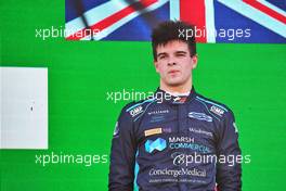 Third placed Zak O'Sullivan (GBR) Carlin on the podium. 03.09.2022. FIA Formula 3 Championship, Rd 8, Sprint Race, Zandvoort, Netherlands, Saturday.