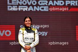 Race winner Jamie Chadwick (GBR) Jenner Racing celebrates on the podium. 23.07.2022. W Series, Rd 4, Le Castellet, France, Race Day.
