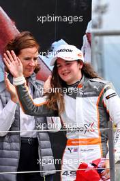 Abbi Pulling (GBR) Racing X celebrates her third position on the podium. 02.07.2022. W Series, Rd 3, Silverstone, England, Race Day.