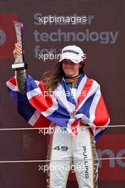 Abbi Pulling (GBR) Racing X celebrates her third position on the podium. 02.07.2022. W Series, Rd 3, Silverstone, England, Race Day.