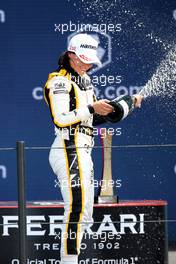 Race winner Jamie Chadwick (GBR) Jenner Racing celebrates on the podium. 08.05.2022. W Series, Rd 1, Miami, Florida, USA, Race 2 Day.