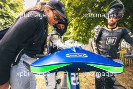 Caitlyn Jenner (USA) with eSc Electric Scooter 24-26.06.2022 Goodwood Festival of Speed, Goodwood, England