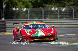 Antonio Fuoco (ITA) / Miguel Molina (ESP) / Davide Rigon (ITA) #52 AF Corse Ferrari 488 GTE EVO. 08.06.2022. FIA World Endurance Championship, Le Mans Practice and Qualifying, Le Mans, France, Wednesday.