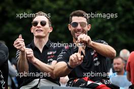(L to R): Mike Conway (GBR) Toyota Gazoo Racing and Jose Maria Lopez (ARG) at the parade. 10.06.2022. FIA World Endurance Championship, Round 3, Le Mans 24 Hours Race, Parade, Le Mans, France, Friday.