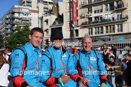 Ben Keating (USA) / Henrique Chaves (POR) / Marco Sorensen (DEN) #33 TF Sport. 10.06.2022. FIA World Endurance Championship, Round 3, Le Mans 24 Hours Race, Parade, Le Mans, France, Friday.