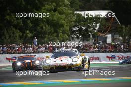 Matteo Cairoli (ITA) / Mikkel Pedersen (DEN) / Nicolas Leutwiler (SUI) #46 Team Project 1 Porsche 911 RSR - 19. 11.06.2022. FIA World Endurance Championship, Round 3, Le Mans 24 Hours Race, Le Mans, France, Saturday