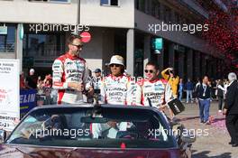 Robin Frijns (NLD) / Sean Gelael (IDN) / Rene Rast (GER) #31 WRT. 10.06.2022. FIA World Endurance Championship, Round 3, Le Mans 24 Hours Race, Parade, Le Mans, France, Friday.