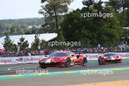 James Calado (GBR) / Alessandro Pier Guidi (ITA) / Daniel Serra (BRA) #51 AF Corse Ferrari 488 GTE EVO. 11.06.2022. FIA World Endurance Championship, Round 3, Le Mans 24 Hours Race, Le Mans, France, Saturday
