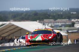 Antonio Fuoco (ITA) / Miguel Molina (ESP) / Davide Rigon (ITA) #52 AF Corse Ferrari 488 GTE EVO. 12.06.2022. FIA World Endurance Championship, Round 3, Le Mans 24 Hours Race, Le Mans, France, Sunday