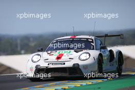 Kevin Estre (FRA) / Michael Christensen (DEN) Laurens Valthoor (BEL) #92 Porsche GT Team, Porsche 911 RSR - 19. 12.06.2022. FIA World Endurance Championship, Round 3, Le Mans 24 Hours Race, Le Mans, France, Sunday