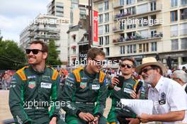 Michael Fassbender (IRE) / Matt Campbell (AUS) / Zacharie Robichon (CDN) #93 Proton Competition. 10.06.2022. FIA World Endurance Championship, Round 3, Le Mans 24 Hours Race, Parade, Le Mans, France, Friday.