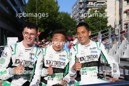 Satoshi Hoshino (JPN) / Tomonobu Fujii (JPN) / Charles Fagg (GBR) #777 D' Station Racing. 10.06.2022. FIA World Endurance Championship, Round 3, Le Mans 24 Hours Race, Parade, Le Mans, France, Friday.