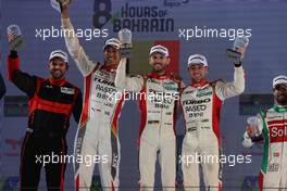 LMP2 Podium:  Sean Gelael (IDN), Rene Rast (GER), Robin Frijns (NLD) #31 WRT, winners. 12.11.2022. FIA World Endurance Championship, Round 6, Eight Hours of Bahrain, Sakhir, Bahrain, Saturday.