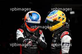 (L to R): Jose Maria Lopez (ARG) Toyota Gazoo Racing With Mike Conway (GBR) Toyota Gazoo Racing. 05.06.2022. FIA World Endurance Championship, Le Mans Test, Le Mans, France, Sunday.