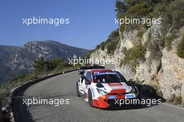 69, Kalle Rovanpera, Jonne Halttunen, Toyota Gazoo Racing WRT, Toyota GR Yaris Rally1. 20-22.01.2022. FIA World Rally Championship, Rd 1, Rally Monte Carlo, Monaco, Monte-Carlo.