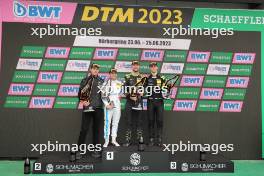 Lucas Auer (A) (Winward Racing - Mercedes-AMG GT3 Evo), Mirko Bortolotti (ITA) (SSR Performance - Lamborghini Huracan GT3 Evo2) und Thomas Preining (A) (Manthey EMA - Porsche 911 GT3 R) 05.08.2023, DTM Round 4, Nürburgring, Germany, Saturday