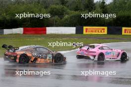 Mattia Drudi (ITA) (Tresor Orange1 -  Audi R8 LMS GT3 Evo2) und Jusuf Owega (D) (Mercedes-AMG Team BWT - Mercedes-AMG GT3 Evo) 06.08.2023, DTM Round 4, Nürburgring, Germany, Sunday