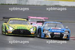 Maro Engel (D) (Mercedes-AMG Team Mann-Filter - Mercedes-AMG GT3 Evo) und Ricardo Feller (CH) (Abt Sportsline - Audi R8 LMS GT3 Evo2)  06.08.2023, DTM Round 4, Nürburgring, Germany, Sunday