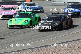 Dennis Olsen (NOR) (Manthey EMA  - Porsche 911 GT3 R) und Patric Niederhauser (CHE) (Tresor Orange1 - Audi R8 LMS GT3 Evo2) 09.09.2023, DTM Round 6, Sachsenring, Germany, Saturday