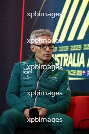 Mike Krack (LUX) Aston Martin F1 Team, Team Principal in the FIA Press Conference. 31.03.2023. Formula 1 World Championship, Rd 3, Australian Grand Prix, Albert Park, Melbourne, Australia, Practice Day.