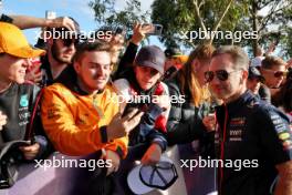 Christian Horner (GBR) Red Bull Racing Team Principal with fans. 31.03.2023. Formula 1 World Championship, Rd 3, Australian Grand Prix, Albert Park, Melbourne, Australia, Practice Day.