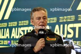 Mario Isola (ITA) Pirelli Racing Manager in the FIA Press Conference. 31.03.2023. Formula 1 World Championship, Rd 3, Australian Grand Prix, Albert Park, Melbourne, Australia, Practice Day.