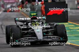 Lewis Hamilton (GBR) Mercedes AMG F1 W14 leaves the pits. 31.03.2023. Formula 1 World Championship, Rd 3, Australian Grand Prix, Albert Park, Melbourne, Australia, Practice Day.