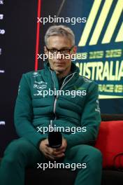Mike Krack (LUX) Aston Martin F1 Team, Team Principal in the FIA Press Conference. 31.03.2023. Formula 1 World Championship, Rd 3, Australian Grand Prix, Albert Park, Melbourne, Australia, Practice Day.
