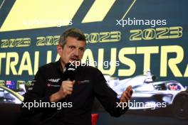 Guenther Steiner (ITA) Haas F1 Team Prinicipal in the FIA Press Conference. 31.03.2023. Formula 1 World Championship, Rd 3, Australian Grand Prix, Albert Park, Melbourne, Australia, Practice Day.