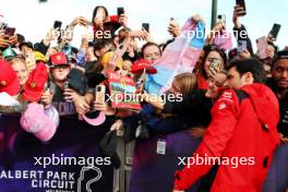 Carlos Sainz Jr (ESP) Ferrari with fans. 31.03.2023. Formula 1 World Championship, Rd 3, Australian Grand Prix, Albert Park, Melbourne, Australia, Practice Day.