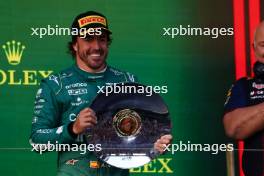 3rd place Fernando Alonso (ESP) Aston Martin F1 Team AMR23. 02.04.2023. Formula 1 World Championship, Rd 3, Australian Grand Prix, Albert Park, Melbourne, Australia, Race Day.