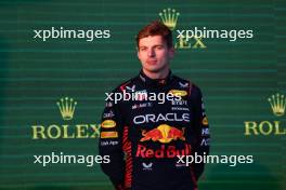 Race winner Max Verstappen (NLD) Red Bull Racing on the podium. 02.04.2023. Formula 1 World Championship, Rd 3, Australian Grand Prix, Albert Park, Melbourne, Australia, Race Day.