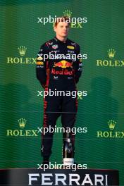 Race winner Max Verstappen (NLD) Red Bull Racing on the podium. 02.04.2023. Formula 1 World Championship, Rd 3, Australian Grand Prix, Albert Park, Melbourne, Australia, Race Day.