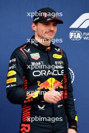 Max Verstappen (NLD) Red Bull Racing celebrates his pole position in qualifying parc ferme. 01.04.2023. Formula 1 World Championship, Rd 3, Australian Grand Prix, Albert Park, Melbourne, Australia, Qualifying Day.