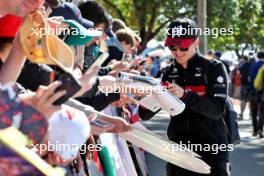 Zhou Guanyu (CHN) Alfa Romeo F1 Team with fans. 02.04.2023. Formula 1 World Championship, Rd 3, Australian Grand Prix, Albert Park, Melbourne, Australia, Race Day.