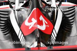 Haas VF-23 engine cover. 30.03.2023. Formula 1 World Championship, Rd 3, Australian Grand Prix, Albert Park, Melbourne, Australia, Preparation Day.