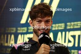 Pierre Gasly (FRA) Alpine F1 Team in the FIA Press Conference. 30.03.2023. Formula 1 World Championship, Rd 3, Australian Grand Prix, Albert Park, Melbourne, Australia, Preparation Day.