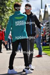 (L to R): Lance Stroll (CDN) Aston Martin F1 Team and Esteban Ocon (FRA) Alpine F1 Team. 30.03.2023. Formula 1 World Championship, Rd 3, Australian Grand Prix, Albert Park, Melbourne, Australia, Preparation Day.