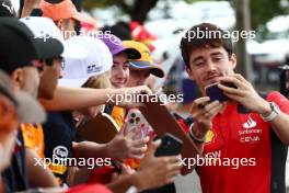 Charles Leclerc (MON) Ferrari with fans. 30.03.2023. Formula 1 World Championship, Rd 3, Australian Grand Prix, Albert Park, Melbourne, Australia, Preparation Day.