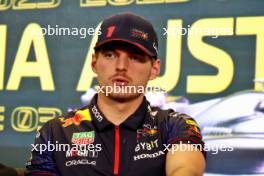 Max Verstappen (NLD) Red Bull Racing in the FIA Press Conference. 30.03.2023. Formula 1 World Championship, Rd 3, Australian Grand Prix, Albert Park, Melbourne, Australia, Preparation Day.