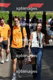 Oscar Piastri (AUS) McLaren with his girlfriend Lily Zneimer (GBR). 30.06.2023. Formula 1 World Championship, Rd 10, Austrian Grand Prix, Spielberg, Austria, Qualifying Day.