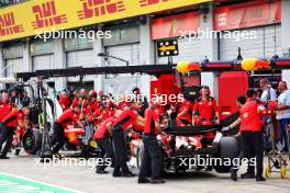 Charles Leclerc (MON) Ferrari SF-23 and Carlos Sainz Jr (ESP) Ferrari SF-23 in the pits. Formula 1 World Championship, Rd 10, Austrian Grand Prix, Friday 30th June 2023. Spielberg, Austria. 30.06.2023. Formula 1 World Championship, Rd 10, Austrian Grand Prix, Spielberg, Austria, Qualifying Day.