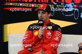 Charles Leclerc (MON) Ferrari in the post qualifying FIA Press Conference. 30.06.2023. Formula 1 World Championship, Rd 10, Austrian Grand Prix, Spielberg, Austria, Qualifying Day.