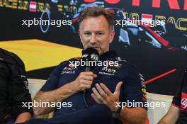 Christian Horner (GBR) Red Bull Racing Team Principal in the FIA Press Conference. 30.06.2023. Formula 1 World Championship, Rd 10, Austrian Grand Prix, Spielberg, Austria, Qualifying Day.