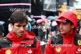 (L to R): Carlos Sainz Jr (ESP) Ferrari with Charles Leclerc (MON) Ferrari. 01.07.2023. Formula 1 World Championship, Rd 10, Austrian Grand Prix, Spielberg, Austria, Sprint Day.